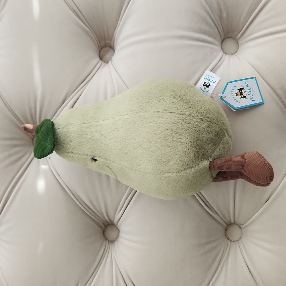 Jellycat Amuseable Pear ๐ Soft & Plush 9.5x5" NWT - Picture 5 of 6
